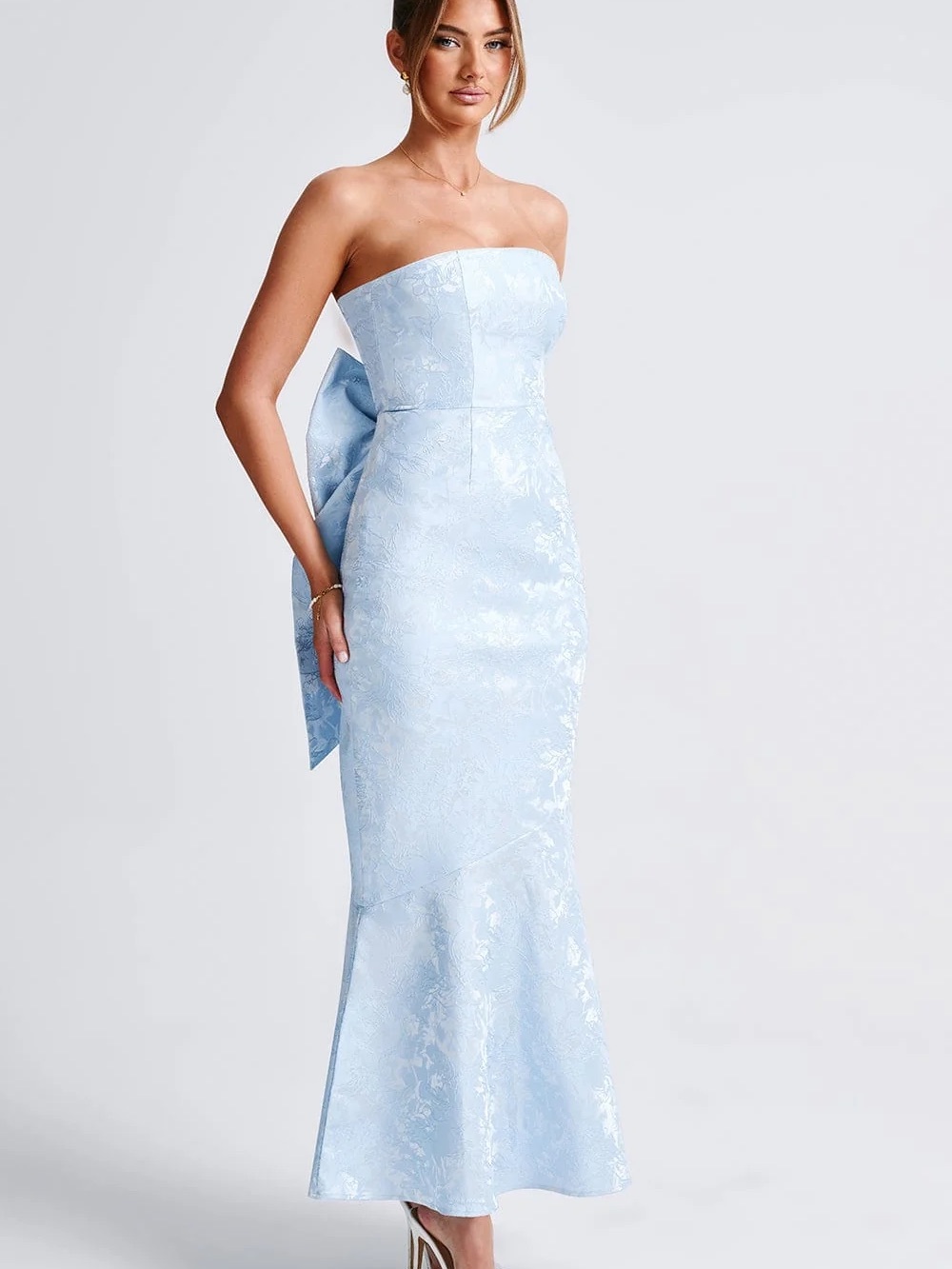 Babyboo Strapless Light Blue Dress - Picture 4 of 4